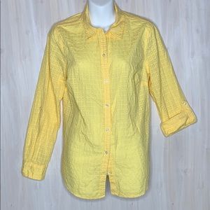 ⭐️ CHARTER CLUB SIZE 10 RELAXED FIT BLOUSE YELLOW